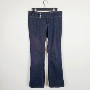 Vintage Dish Y2K 2000s Low Rise Flare Pinstriped Mean Girls Jeans 28